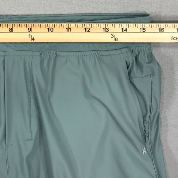 Kenneth Cole Active Shorts Men's Medium Green Tech Zip Stretch Water Resistant - Picture 11 of 13